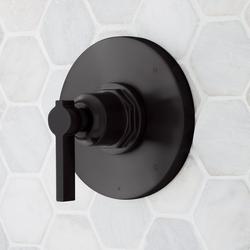 Single Handle Pressure Balancing Valve Trim in Matte Black (Trim Only)
