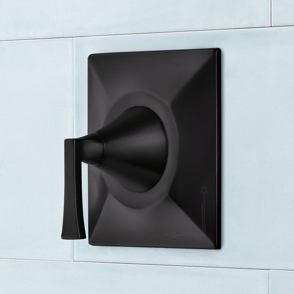 Signature Hardware Matte Black Single Handle Single Function Bathtub & Shower Faucet (Trim Only) 