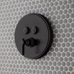 Single Handle Pressure Balancing Valve Trim in Matte Black (Trim Only)