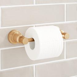 Pivoting Toilet Paper Holder in Brushed Gold