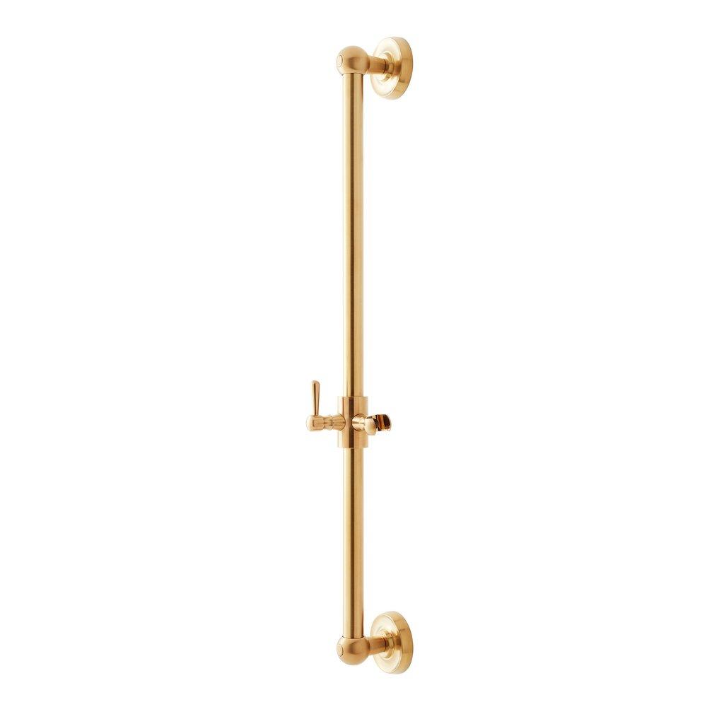 Signature Hardware Brushed Gold 4-1/4 in. Shower Rail 