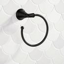 Signature Hardware Matte Black Round Open Towel Ring 