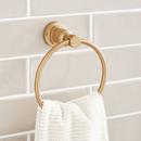 Round Closed Towel Ring in Brushed Gold