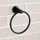 Signature Hardware Matte Black Round Closed Towel Ring 