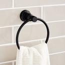 Round Closed Towel Ring in Matte Black