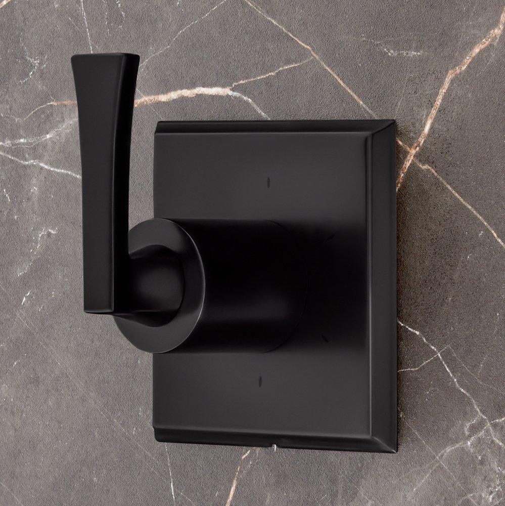 Signature Hardware Matte Black Single Handle Bathtub & Shower Faucet (Trim Only) 