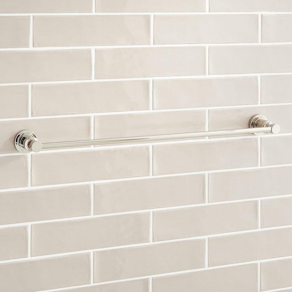 Signature Hardware Matte Black 26 in. Towel Bar 