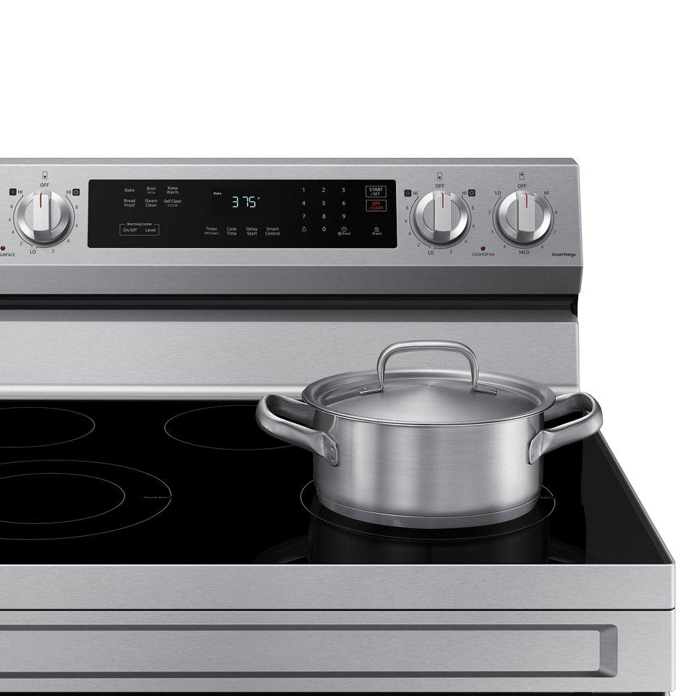 29-15/16 in. Electric 5-Burner Smoothtop Freestanding Renage in Stainless Steel 