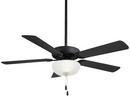 52 in. 61.46W 5-Blade Ceiling Fan with LED Light in Coal