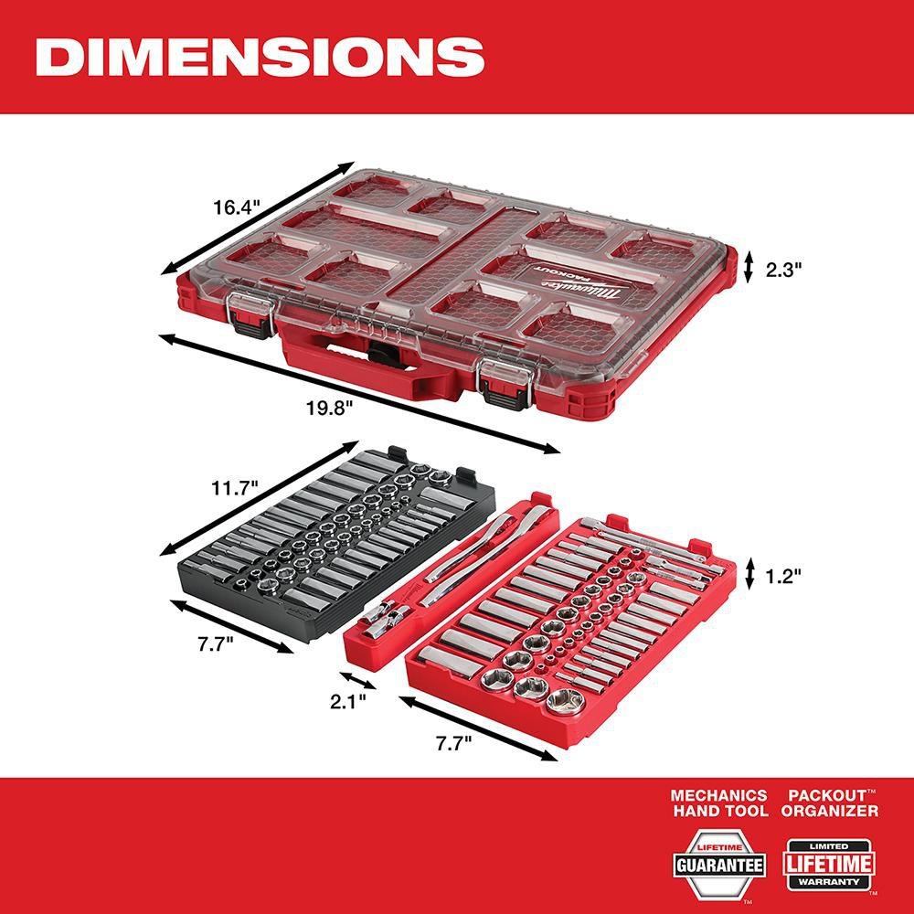 Milwaukee® Ratchet and Socket Set 2-Tool 