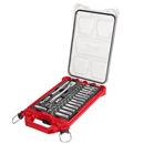 Milwaukee® Red/Black Ratchet and Socket Set 1-Tool 