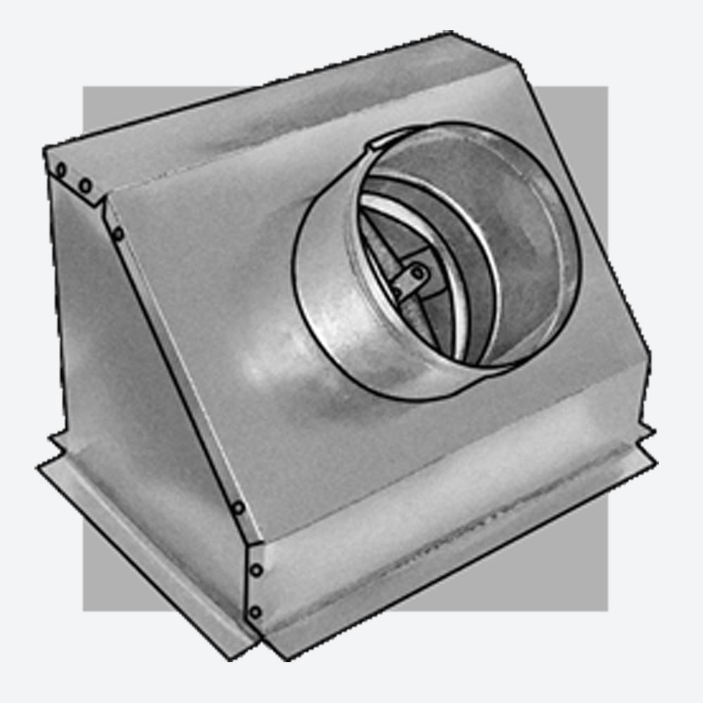 Royal Metal Products Galvanized Steel and Sheet Metal Residential Ceiling Radiation Damper Box 