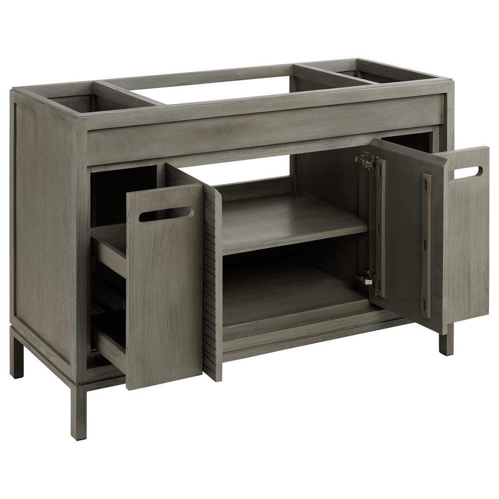 Signature Hardware Grey Wash 48 in. Floor Mount Vanity 