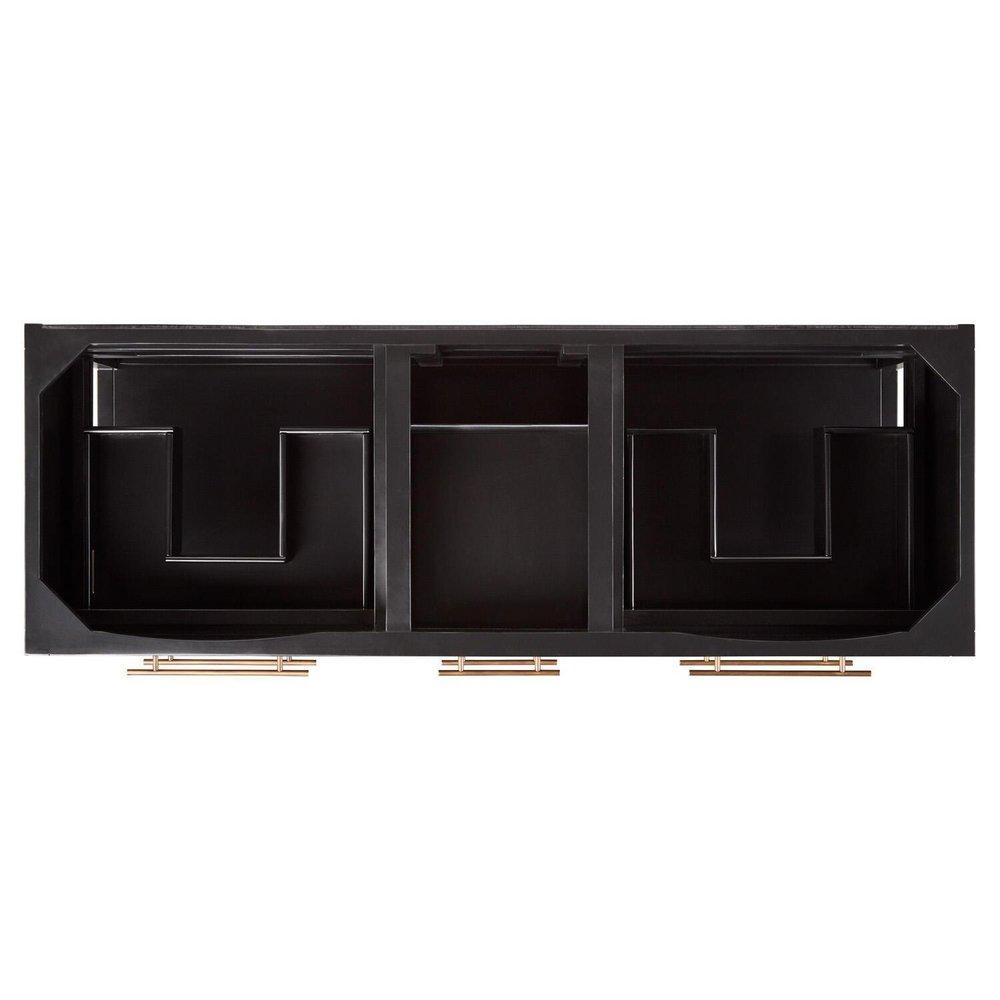 Signature Hardware Black 60 in. Floor Mount Vanity 