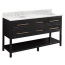 Signature Hardware Black 60 in. Floor Mount Vanity 