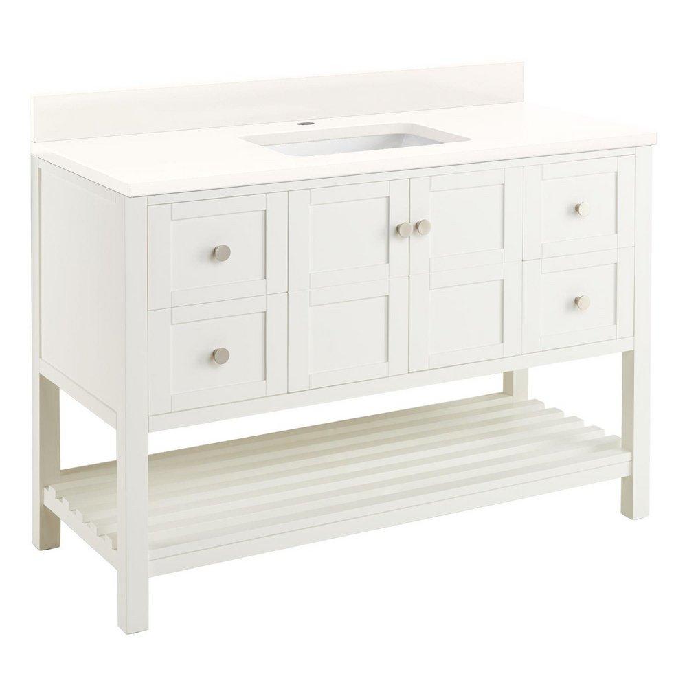 Signature Hardware White 48 in. Floor Mount Vanity 