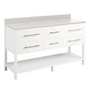 Signature Hardware Bright White 60 in. Floor Mount Vanity 