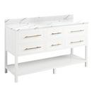 Signature Hardware Bright White 60 in. Floor Mount Vanity 