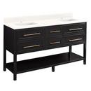 Signature Hardware Black 60 in. Floor Mount Vanity 