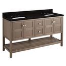 Signature Hardware Ash Brown 60 in. Floor Mount Vanity 