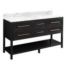 Signature Hardware Black 60 in. Floor Mount Vanity 