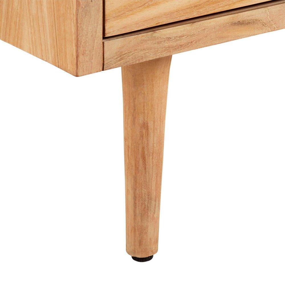 Signature Hardware Natural Teak 60-1/8 in. Floor Mount Vanity 