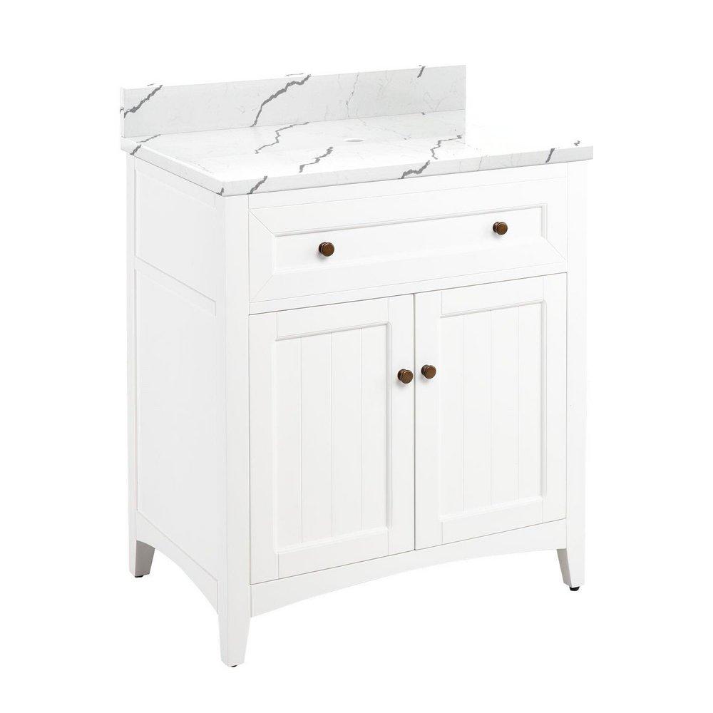 Signature Hardware White 30 in. Floor Mount Vanity 