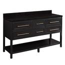 Signature Hardware Black 60 in. Floor Mount Vanity 