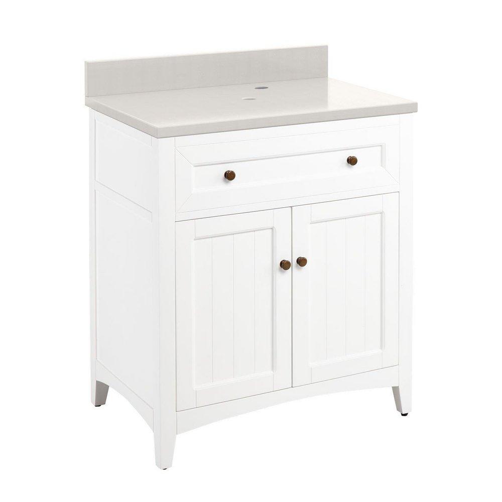 Signature Hardware White 30 in. Floor Mount Vanity 
