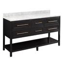 Signature Hardware Black 60 in. Floor Mount Vanity 