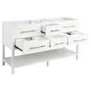 Signature Hardware Bright White 60 in. Floor Mount Vanity 