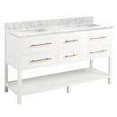 Signature Hardware Bright White 60 in. Floor Mount Vanity 