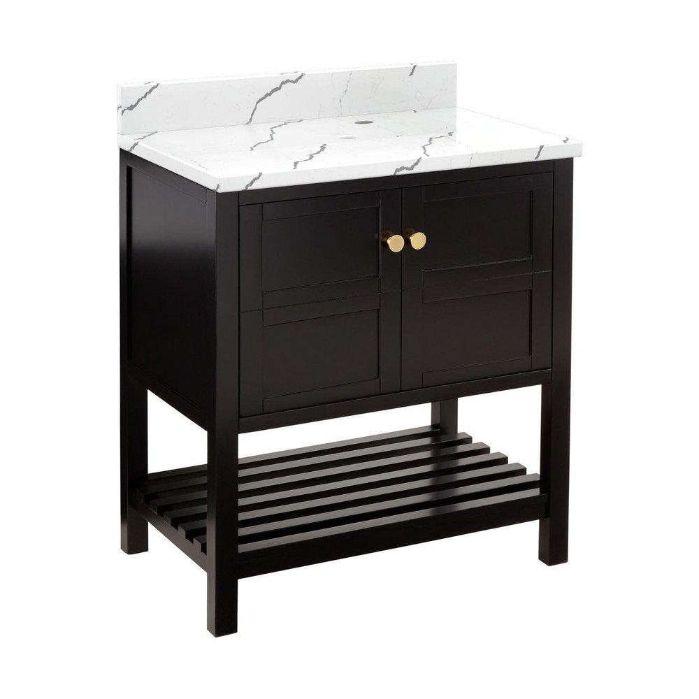 Signature Hardware Black 30 in. Floor Mount Vanity 