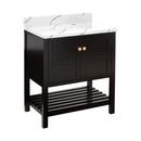 30 in. Floor Mount Vanity in Black