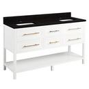 Signature Hardware Bright White 60 in. Floor Mount Vanity 