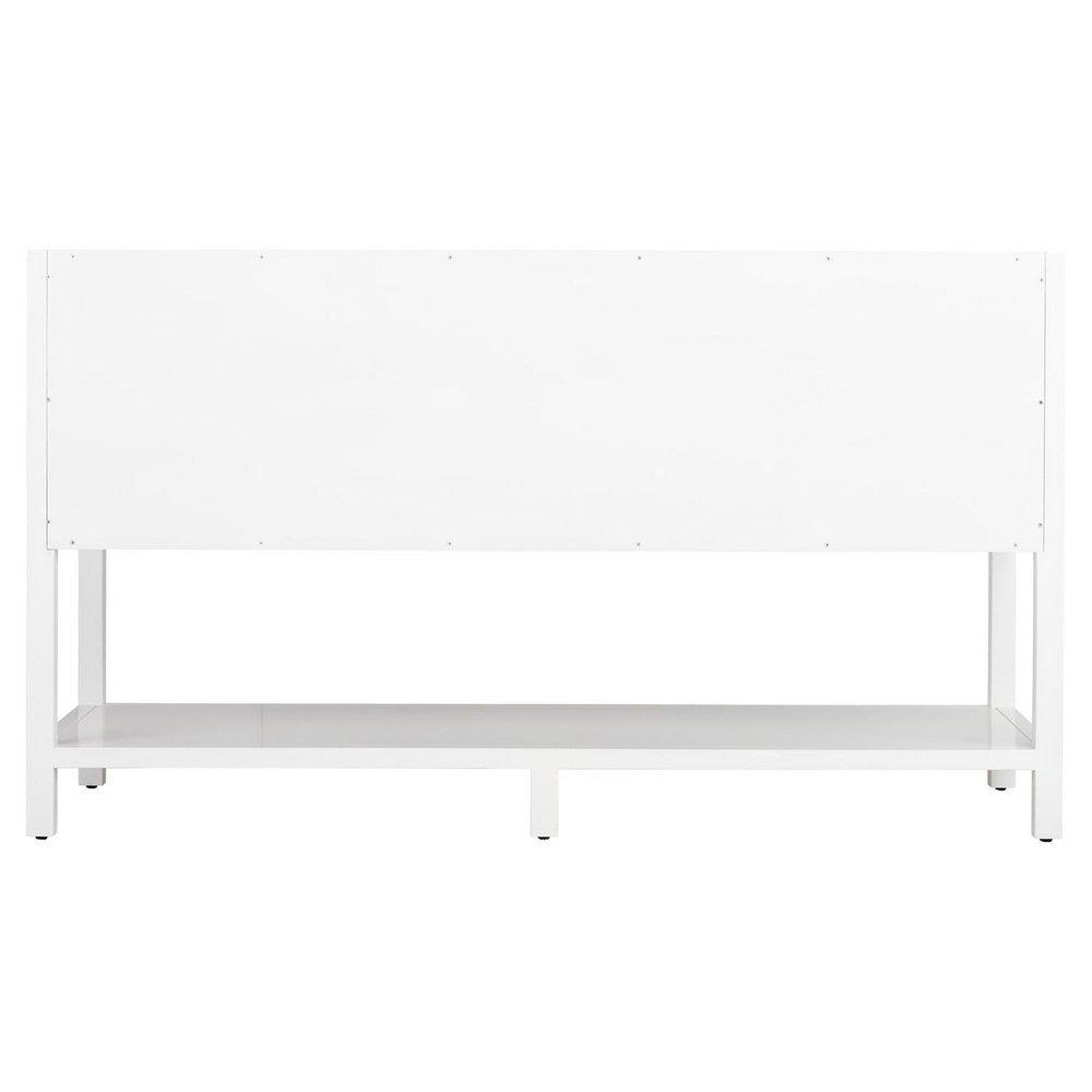 Signature Hardware Bright White 60 in. Floor Mount Vanity 