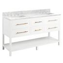 Signature Hardware Bright White 60 in. Floor Mount Vanity 