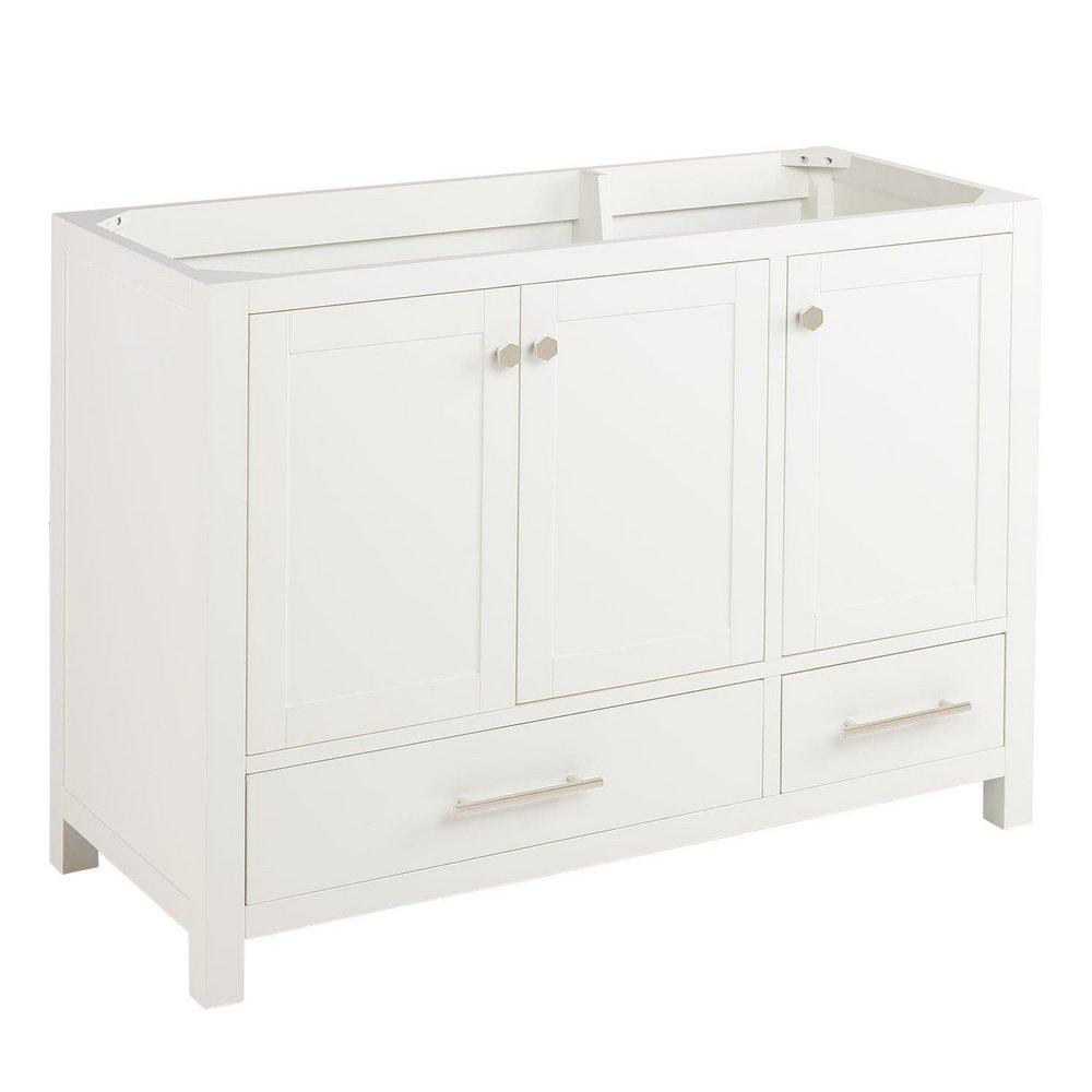 Signature Hardware Soft White 48 in. Floor Mount Vanity 