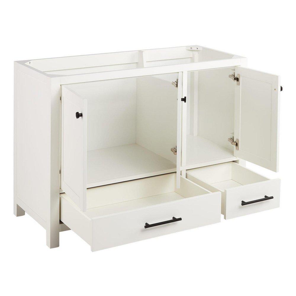 Signature Hardware Soft White 48 in. Floor Mount Vanity 