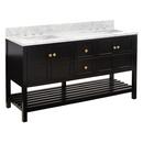 Signature Hardware Black 60 in. Floor Mount Vanity 
