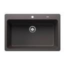 33 in. Undermount Silgranit Single Bowl Kitchen Sink in Cinder