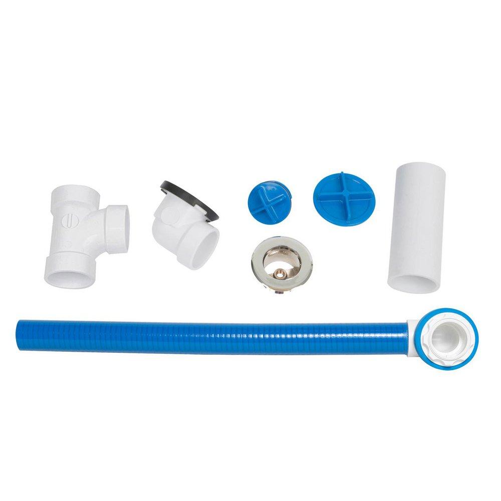 Dearborn Chrome Waste and Overflow Rough-in Kit with Test Plug 