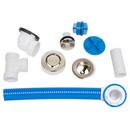 Plastic Toe-Tap Drain in Brushed Nickel