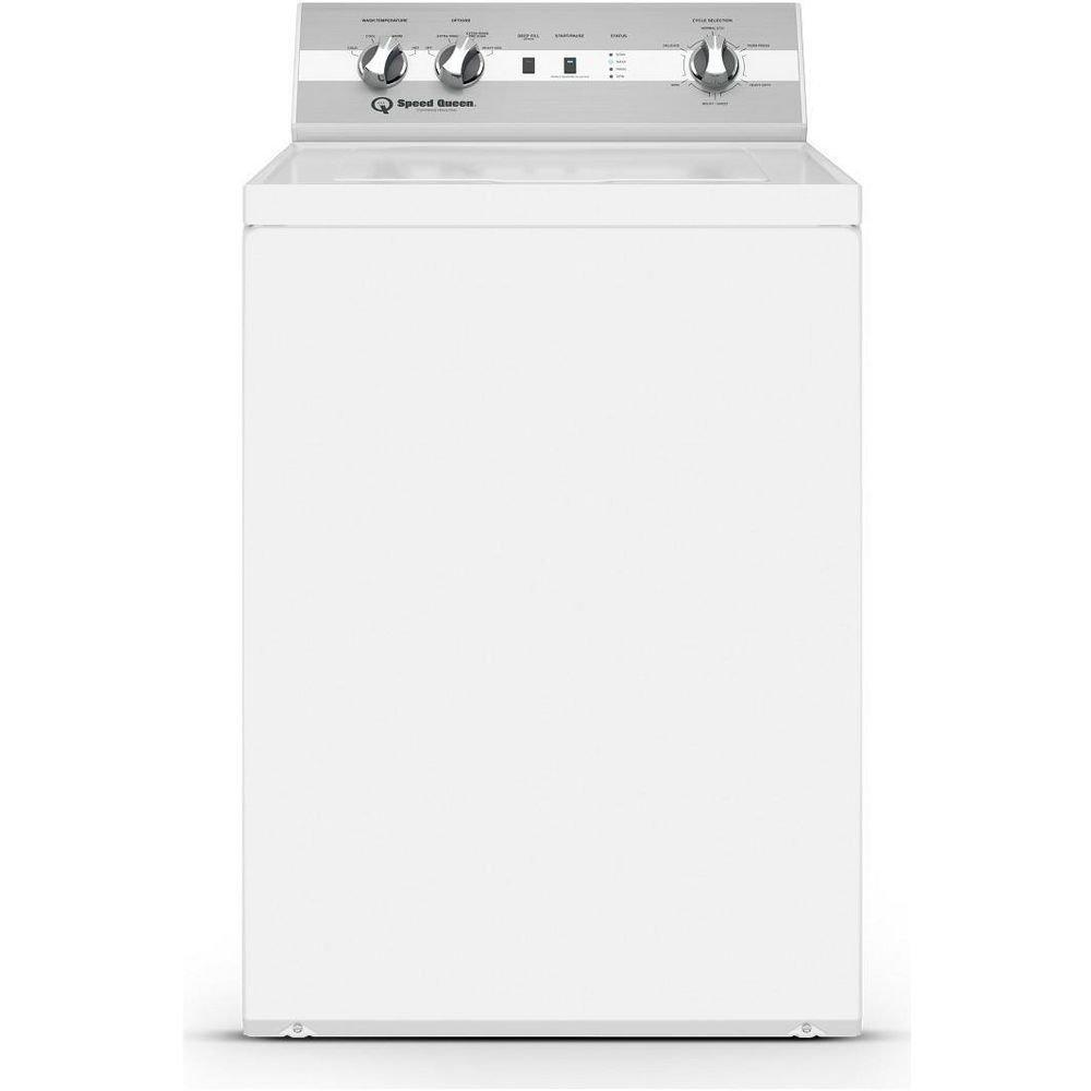 Speed Queen White 25-5/8 in. 3.2 cu. ft. Electric Stainless Steel Top Load Washer 