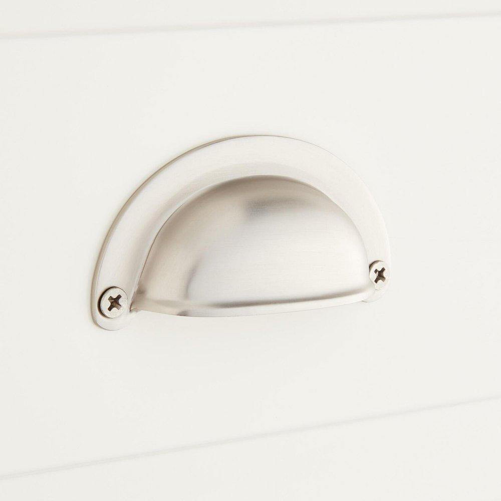 Signature Hardware Brushed Nickel 2-3/4 in. Solid Brass D-shaped Pull 