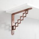 Signature Hardware Antique Copper 8-3/8 in. Brass Shelf Bracket 