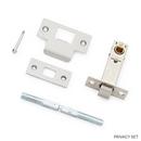 Signature Hardware Polished Nickel 2-1/4 in. Solid Brass Privacy Door Knob Set 