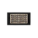 Signature Hardware Matte Black/Antique Brass 7-1/2 in. Residential Ceiling & Sidewall Register in Matte Black with Antique Brass 