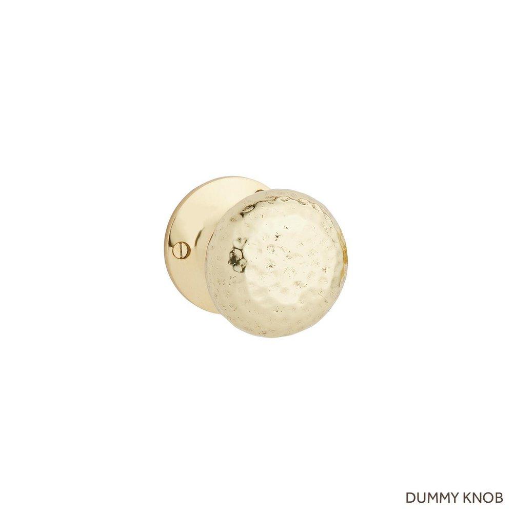 Signature Hardware Polished Brass 2-1/4 in. Solid Brass Dummy Door Knob 