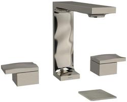 Two Handle Widespread Bathroom Sink Faucet in Brushed Nickel